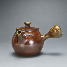 Load image into Gallery viewer, Wood Fired Side Handle Nixing Teapot by Li Wenxin 李文新柴烧坭兴侧把壶 140ml