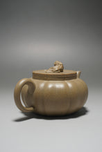 Load image into Gallery viewer, Fully Handmade Jiangpo-Qingni Jingwen Xiushi Yixing Teapot by Feng Tao 全手工冯涛青降坡泥筋纹器绣狮 140ml
