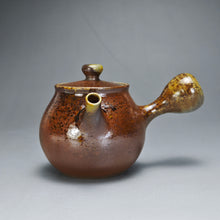 Load image into Gallery viewer, Wood Fired Side Handle Nixing Teapot by Li Wenxin 李文新柴烧坭兴侧把壶 140ml