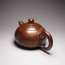 Load image into Gallery viewer, Wood Fired Bian Xishi Nixing Teapot by Li Wenxin 柴烧坭兴扁西施壶 145ml
