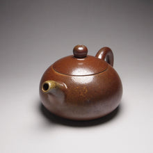 Load image into Gallery viewer, Wood Fired Bian Xishi Nixing Teapot by Li Wenxin 柴烧坭兴扁西施壶 145ml