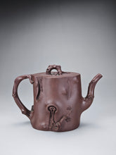Load image into Gallery viewer, Fully Handmade Zini Plum Tree Stump Yixing Teapot 全手工紫泥梅桩 265ml