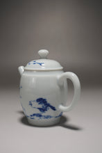 Load image into Gallery viewer, Qinghua Bird and Fish Jingdezhen Porcelain Tall Teapot 青花手绘高仕壶 85ml