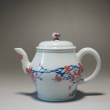 Load image into Gallery viewer, Qinghua Blossoms and Cranes Jingdezhen Fine Porcelain Teapot by Master KuangShi 150ml