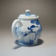 Load image into Gallery viewer, Qinghua Duck and Lotus Jingdezhen Fine Porcelain Teapot by Master KuangShi 150ml