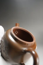 Load image into Gallery viewer, Nixing Teapot with Carving of Fish by Li Wenxin 坭兴李文新花鱼刻绘 150ml