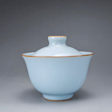 Load image into Gallery viewer, Azure Ruyao Yuanbao Gaiwan 汝窑天青元宝盖碗