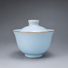 Load image into Gallery viewer, Azure Ruyao Yuanbao Gaiwan 汝窑天青元宝盖碗