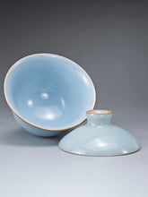 Load image into Gallery viewer, Azure Ruyao Yuanbao Gaiwan 汝窑天青元宝盖碗