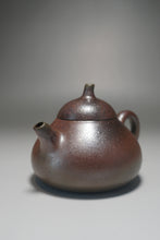 Load image into Gallery viewer, Wood Fired Lao Zini Gourd Yixing Teapot 柴烧五号井紫泥匏瓜 150ml