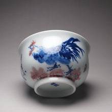 Load image into Gallery viewer, Qinghua Youlihong Jingdezhen Porcelain Teacup with Chicken Motif 青花釉里红束口杯 150ml