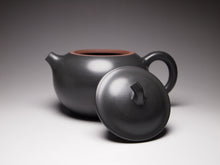 Load image into Gallery viewer, 155ml Dark Grey Round Melon Nixing Teapot by Li Wenxin 李文新泥兴壶