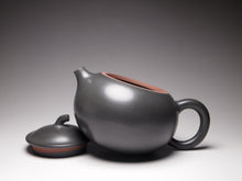 Load image into Gallery viewer, 155ml Dark Grey Round Melon Nixing Teapot by Li Wenxin 李文新泥兴壶