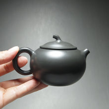 Load image into Gallery viewer, 155ml Dark Grey Round Melon Nixing Teapot by Li Wenxin 李文新泥兴壶