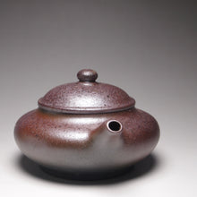 Load image into Gallery viewer, Wood Fired Lao Zini Short Panhu Yixing Teapot 柴烧老紫泥矮潘壶 155ml