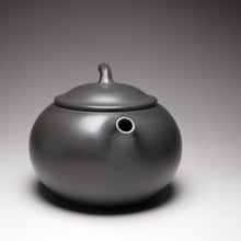 Load image into Gallery viewer, 155ml Dark Grey Round Melon Nixing Teapot by Li Wenxin 李文新泥兴壶