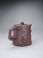 Load image into Gallery viewer, Fully Handmade Dicaoqing Pine Bamboo and Plum Blossom Teapot 全手工底槽清松竹梅树桩 365ml
