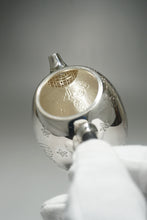 Load image into Gallery viewer, 999 Pure Silver Handmade Butterfly and Flowers Teapot 全手工花与蝶镜面银壶 160ml