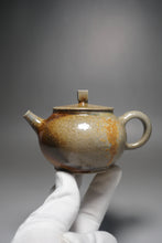 Load image into Gallery viewer, Wood Fired Square Knob Nixing Teapot by Li Wenxin  李文新柴烧坭兴壶 160ml