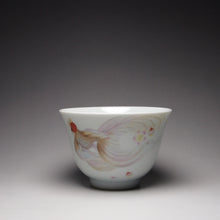 Load image into Gallery viewer, Gliding Fish Falangcai Porcelain Yashou Teacup 珐琅彩飞鱼自乐杯 160ml
