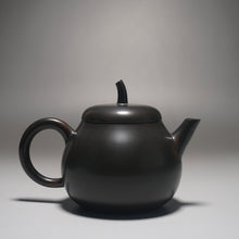 Load image into Gallery viewer, 170ml Black Eggplant Teapot by Li Wenxin 李文新茄瓜泥兴壶