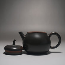 Load image into Gallery viewer, 170ml Black Eggplant Teapot by Li Wenxin 李文新茄瓜泥兴壶