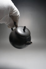 Load image into Gallery viewer, 170ml Black Eggplant Teapot by Li Wenxin 李文新茄瓜泥兴壶