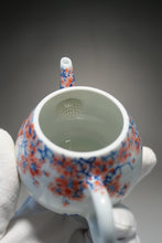 Load image into Gallery viewer, Qinghua Blossoms Jingdezhen Fine Porcelain Teapot by Master KuangShi 青花手绘匡石作梨形壶 180ml