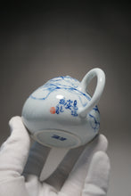 Load image into Gallery viewer, Qinghua Three Birds Jingdezhen Fine Porcelain Teapot by Master KuangShi 青花手绘匡石作梨形壶 180ml