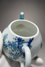 Load image into Gallery viewer, Qinghua Bird in the Tree Jingdezhen Fine Porcelain Teapot by Master KuangShi 青花手绘匡石作梨形壶 180ml
