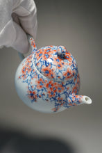 Load image into Gallery viewer, Qinghua Blossoms Jingdezhen Fine Porcelain Teapot by Master KuangShi 青花手绘匡石作梨形壶 180ml