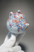 Load image into Gallery viewer, Qinghua Blossoms Jingdezhen Fine Porcelain Teapot by Master KuangShi 青花手绘匡石作梨形壶 180ml