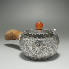 Load image into Gallery viewer, 999 Pure Silver Handmade Side Handle Teapot 全手工刹寂风侧把银壶 220ml