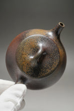 Load image into Gallery viewer, Wood Fired Lao Zini Shipiao Yixing Teapot 柴烧老紫泥平盖石瓢 220ml