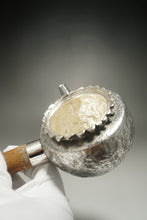 Load image into Gallery viewer, 999 Pure Silver Handmade Side Handle Teapot 全手工刹寂风侧把银壶 220ml