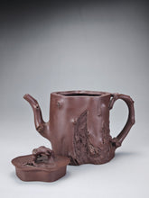 Load image into Gallery viewer, Fully Handmade Zini Plum Tree Stump Yixing Teapot 全手工紫泥梅桩 265ml