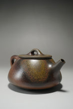 Load image into Gallery viewer, Wood Fired Dicaoqing Shipiao Yixing Teapot 柴烧平盖石瓢 230ml