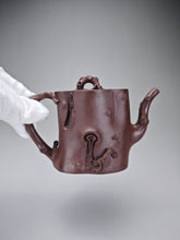 Load image into Gallery viewer, Fully Handmade Zini Plum Tree Stump Yixing Teapot 全手工紫泥梅桩 265ml