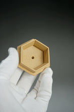 Load image into Gallery viewer, Fully Handmade Benshan Duanni Hexagon Gongdeng Teapot with carving and gold flecks by Qian Xuemeng 全手工本山段泥六方宫灯带刻绘洒金钱雪梦制 250ml