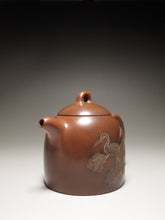 Load image into Gallery viewer, Nixing Teapot with Carving of Crane by Li Changquan 坭兴黎昌权刻绘仙鹤秦权 270ml