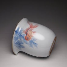 Load image into Gallery viewer, 280ml Hand Painted Goldfish Ruyao Fair Cup 汝窑单鱼公道杯