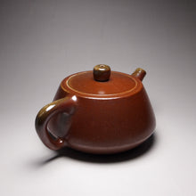 Load image into Gallery viewer, Wood Fired Pinggai Shipiao Nixing Teapot by Li Wenxin 柴烧坭兴石瓢 280ml