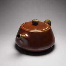 Load image into Gallery viewer, Wood Fired Pinggai Shipiao Nixing Teapot by Li Wenxin 柴烧坭兴石瓢 280ml