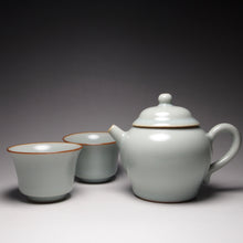 Load image into Gallery viewer, Ruyao Tall Teapot and Teacups Tea Set 汝窑一壶两杯套装
