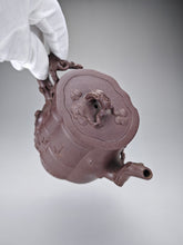 Load image into Gallery viewer, Fully Handmade Dicaoqing Pine Bamboo and Plum Blossom Teapot 全手工底槽清松竹梅树桩 365ml