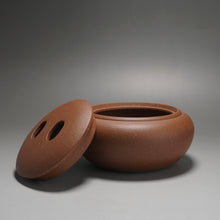 Load image into Gallery viewer, 5 Colour Clay Yixing Tea Caddy 五色土牛盖扁圆罐 300ml