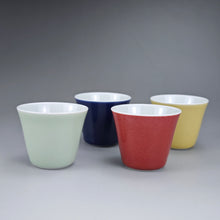 Load image into Gallery viewer, Rainbow Jingdezhen Porcelain Teacup Set of 4 颜色釉清泉杯组