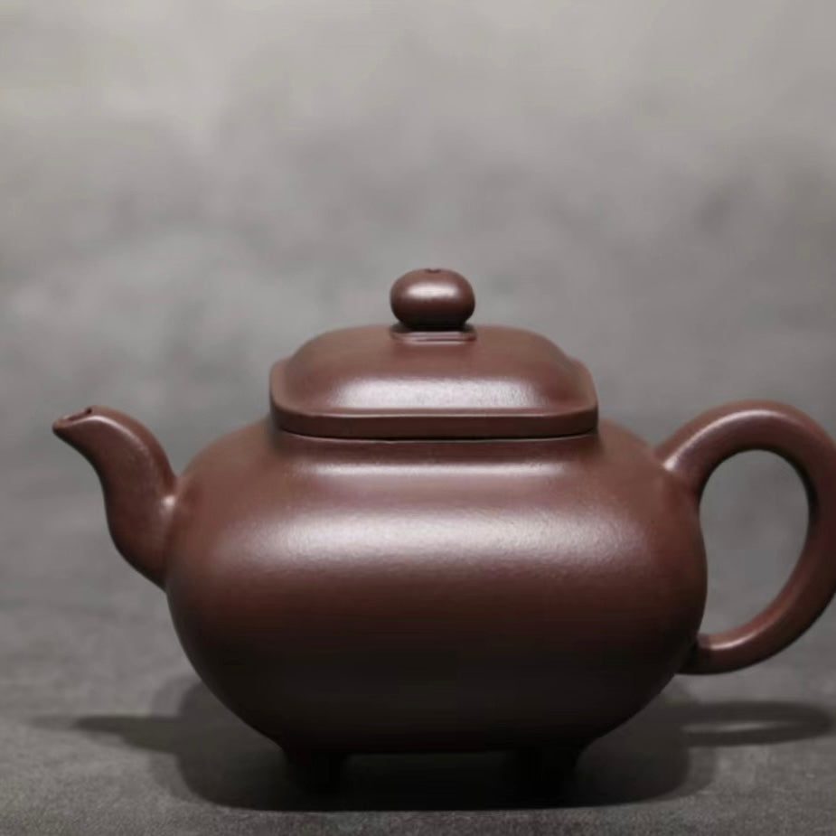 Lao Zini Square Yixing Teapot 老紫泥四方传炉 190ml