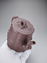 Load image into Gallery viewer, Fully Handmade Dicaoqing Pine Bamboo and Plum Blossom Teapot 全手工底槽清松竹梅树桩 365ml