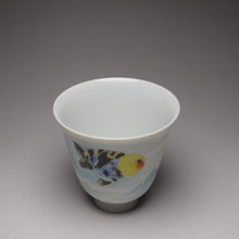 Load image into Gallery viewer, Lionhead Fish Falangcai Porcelain Teacup 珐琅彩江山游金鱼小花神杯 60ml